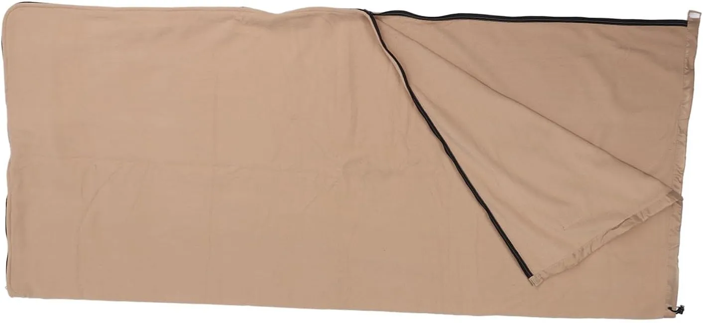 Super Thick Fleece Sleeping Bag Liner with Zipper, Soft and Sturdy Camping Blanket for Travel Backpacking, Large Space and Easy to, Provides Extra Warmth and Comfort