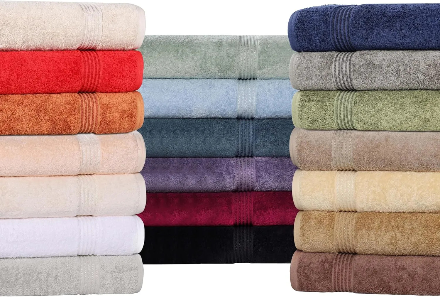 Superior Egyptian Cotton 6-Piece Towel Set, Bathroom Essentials, Towels For Bathroom, Apartment, Airbnb, Guest Bath, Face, Hand, Bath Towels, Washcloths, Absorbent, Fast Drying, Sage