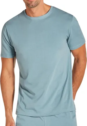 TAHARI Men's Ultimate Comfort Men's Crew Neck Sleep T-Shirt – Soft Cotton Blend, Lightweight & Breathable Lounge Shirt