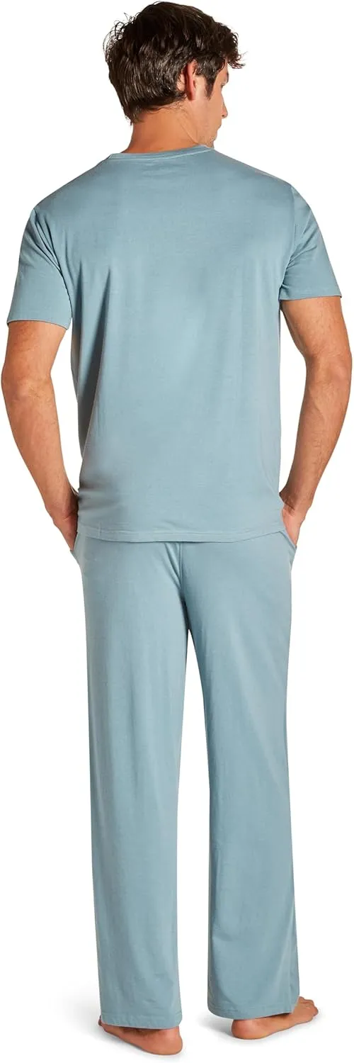 TAHARI Men's Ultimate Comfort Men's Crew Neck Sleep T-Shirt – Soft Cotton Blend, Lightweight & Breathable Lounge Shirt