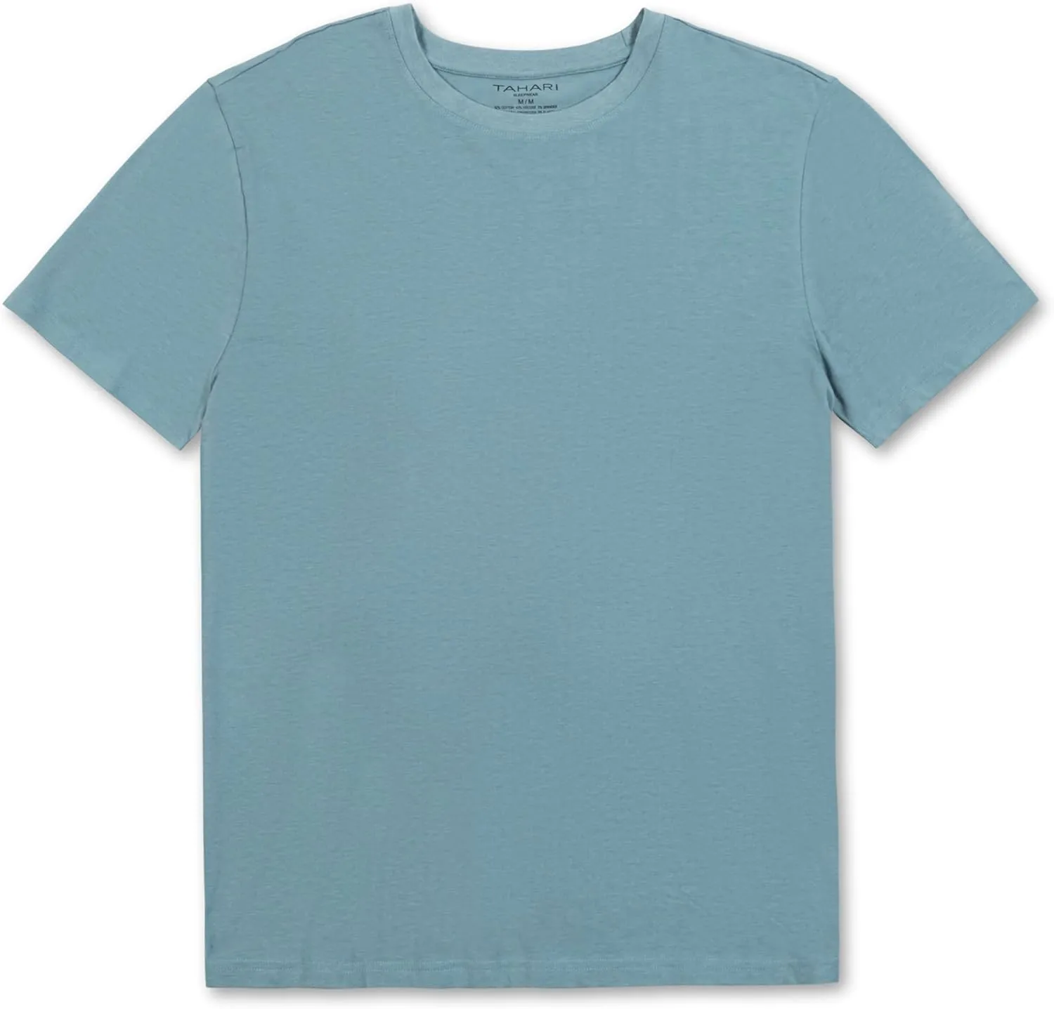 TAHARI Men's Ultimate Comfort Men's Crew Neck Sleep T-Shirt – Soft Cotton Blend, Lightweight & Breathable Lounge Shirt