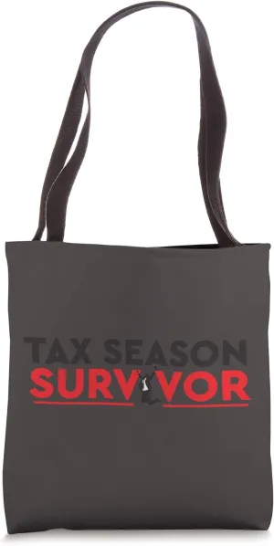 Tax Season Survivor Bookkeeper Financial Consultant CPA Gift Tote Bag