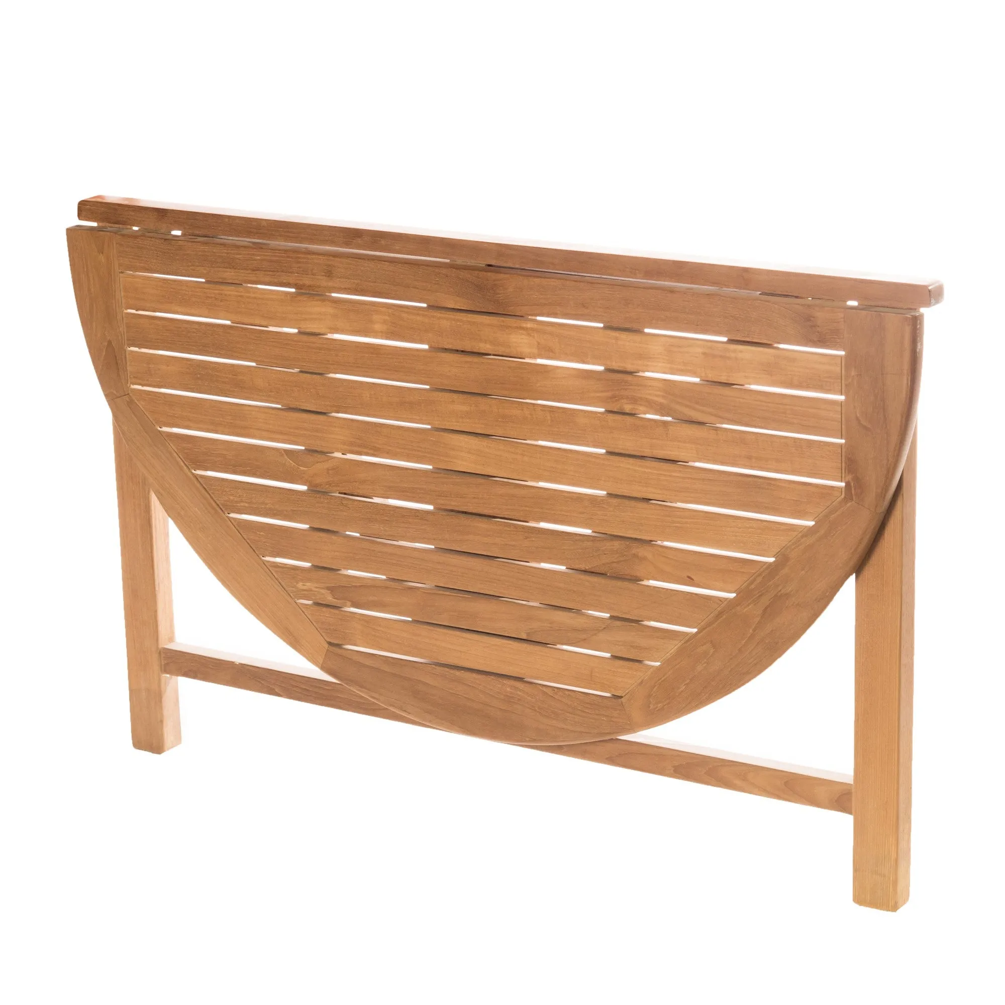 Teak Folding Balcony Table - Semi Round 48" (120 cm)
