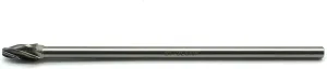 TEMO SF-3L6 NF Aluminum Cut Carbide Rotary Burr File, 3/8 Inch Head Roundtree, 1/4 Inch Diameter 6 Inch Long Shank