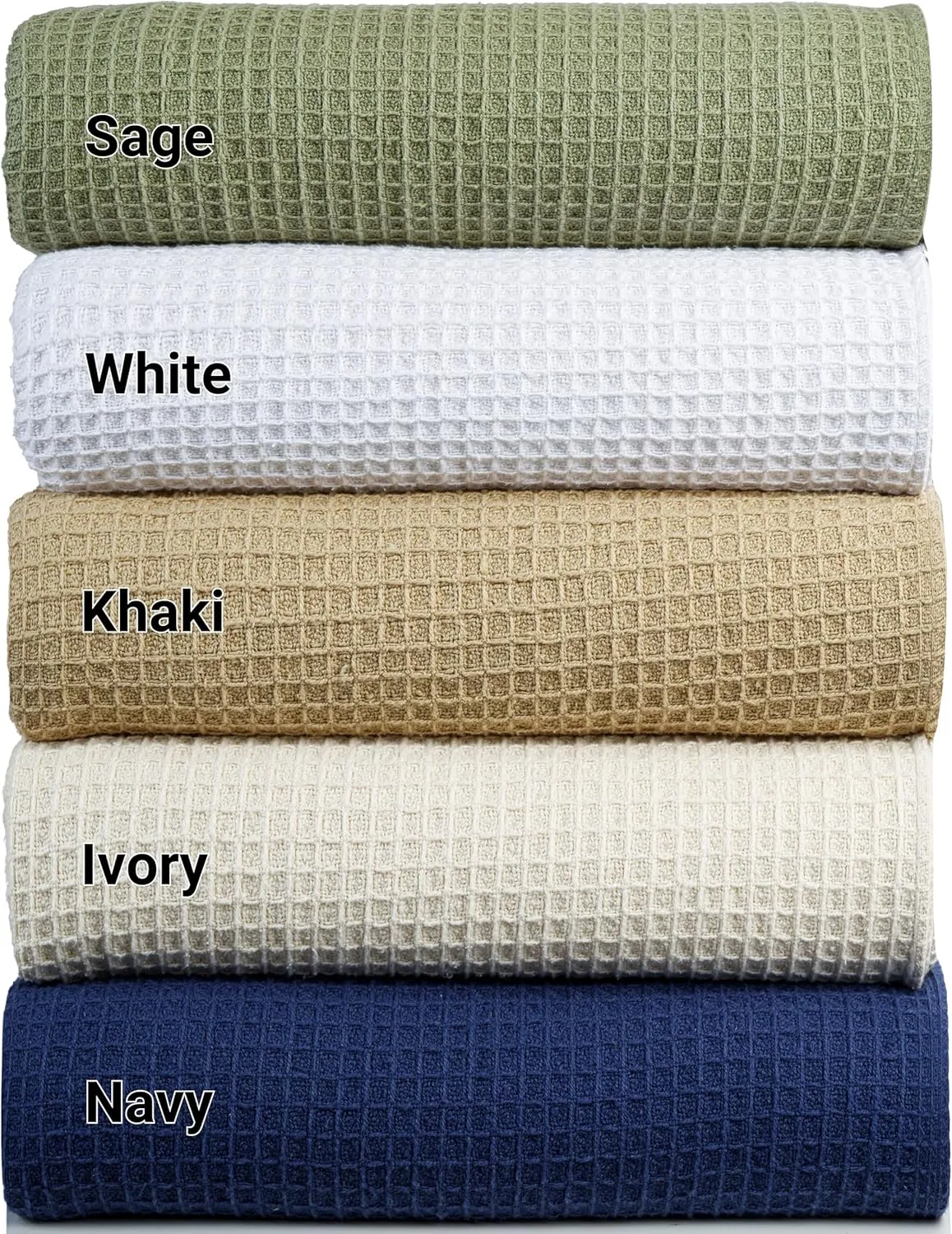 Tex Trend 100% Cotton Blanket – Soft and Breathable Twin XL Waffle Blanket – All Season Comfort – Suitable for Bed Layering, Sofa, Couch - Khaki (60”x90”)