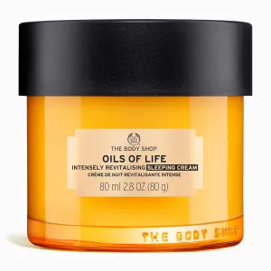 The Body Shop Oils Of Life Intensely Revitalising Sleeping Cream, 100% Vegan Night Cream, 2.7 Oz