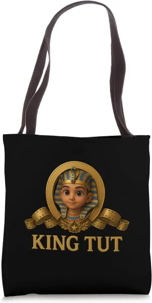 The Egyptian Pharaoh King Tut Illustration Cartoon Graphic Tote Bag