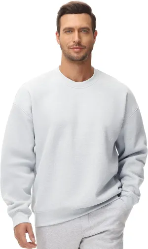 THE GYM PEOPLE Men's Fleece Crewneck Sweatshirt Thick Loose fit Soft Basic Pullover Sweatshirt