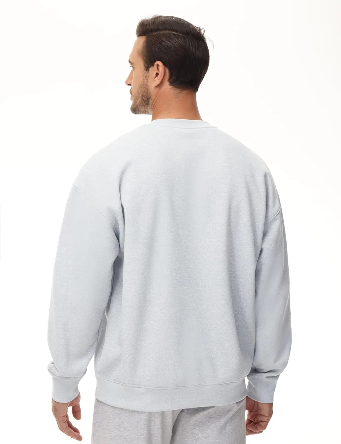 THE GYM PEOPLE Men's Fleece Crewneck Sweatshirt Thick Loose fit Soft Basic Pullover Sweatshirt
