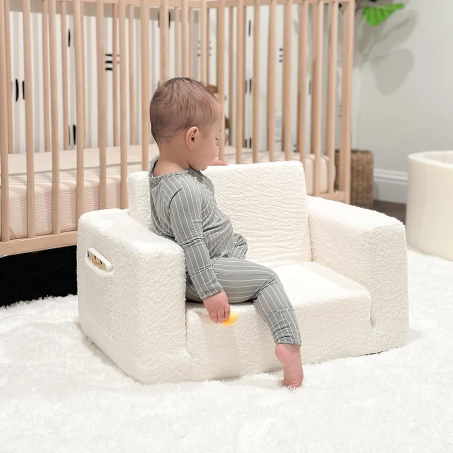 Tiita Kids Sofa, 2-in-1 Toddler Chair, Convertible Children Couch to Lounger, Flip Out Kid Sofas Chair, Toddler Armrest Chairs Bed, Folding Kids Play Sofa for Girl or Boy (Beige)