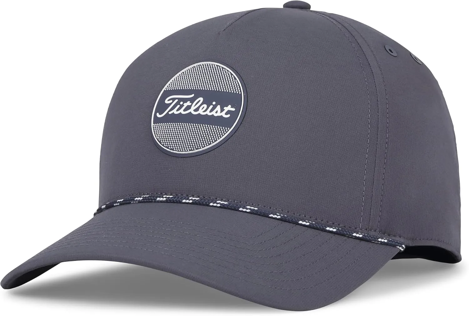 Titleist Men's Standard Boardwalk Rope Golf Hat, Black/White