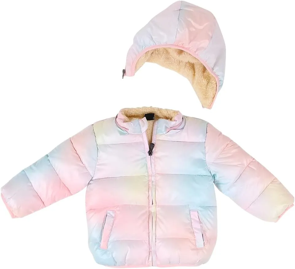 Toddler Baby Hooded Down Jacket Boys Girls Kids Thicken Warm Winter Coat Outerwear 1-7t