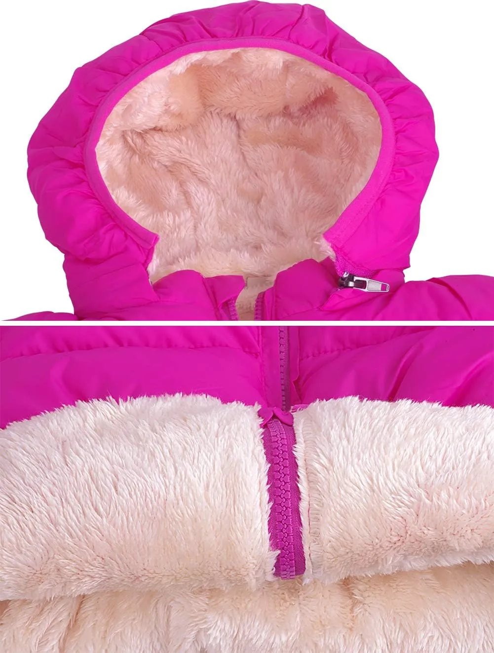 Toddler Baby Hooded Down Jacket Boys Girls Kids Thicken Warm Winter Coat Outerwear 1-7t