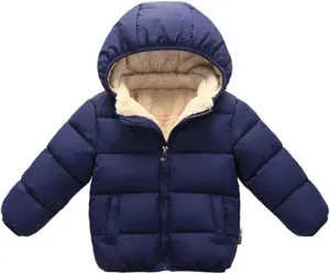 Toddler Baby Hooded Down Jacket Boys Girls Kids Thicken Warm Winter Coat Outerwear 1-7t