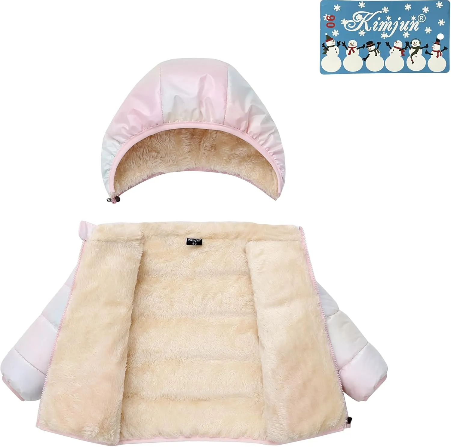 Toddler Baby Hooded Down Jacket Boys Girls Kids Thicken Warm Winter Coat Outerwear 1-7t