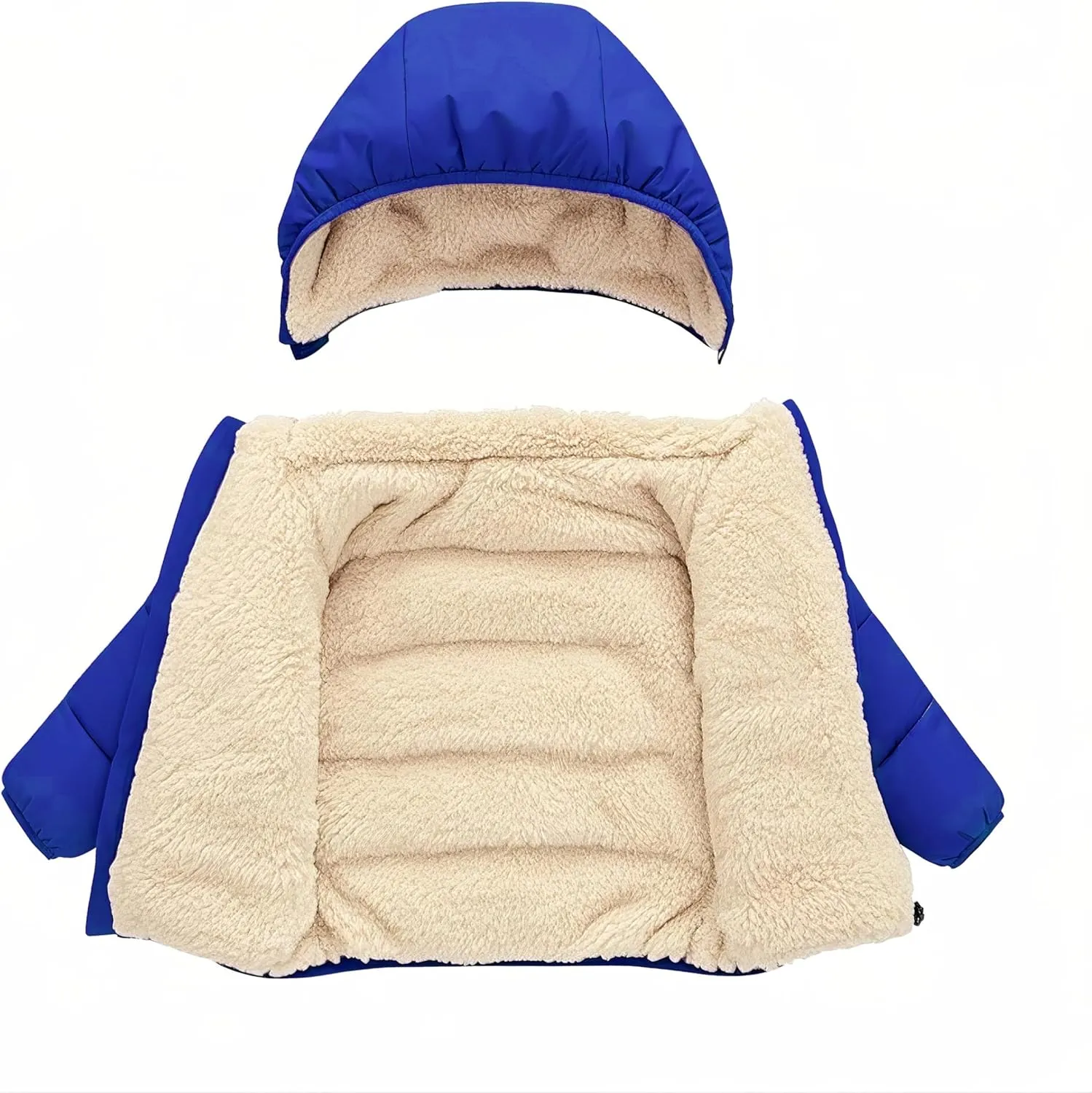 Toddler Baby Hooded Down Jacket Boys Girls Kids Thicken Warm Winter Coat Outerwear 1-7t