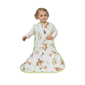 Toddler Muslin Cotton Sleep Sack 0.5-0.7 TOG – Sleeveless Wearable Blanket for Baby & Toddler (3-5T), Breathable Lightweight Sleep Sack with 4-Layer Front & 2-Layer Back, Soft All-Season Sleeping Bag