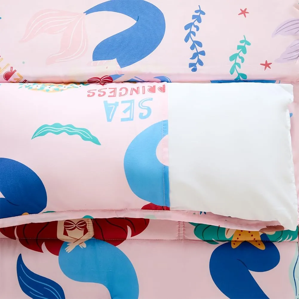 Toddler Nap Mat with Removable Pillow and Plush Blanket, Roll Up Napping Mats for Kids Ages 3-6 Years, Kid Sleeping Bag for Preschool Daycare Travel Camping, 53" x 23"