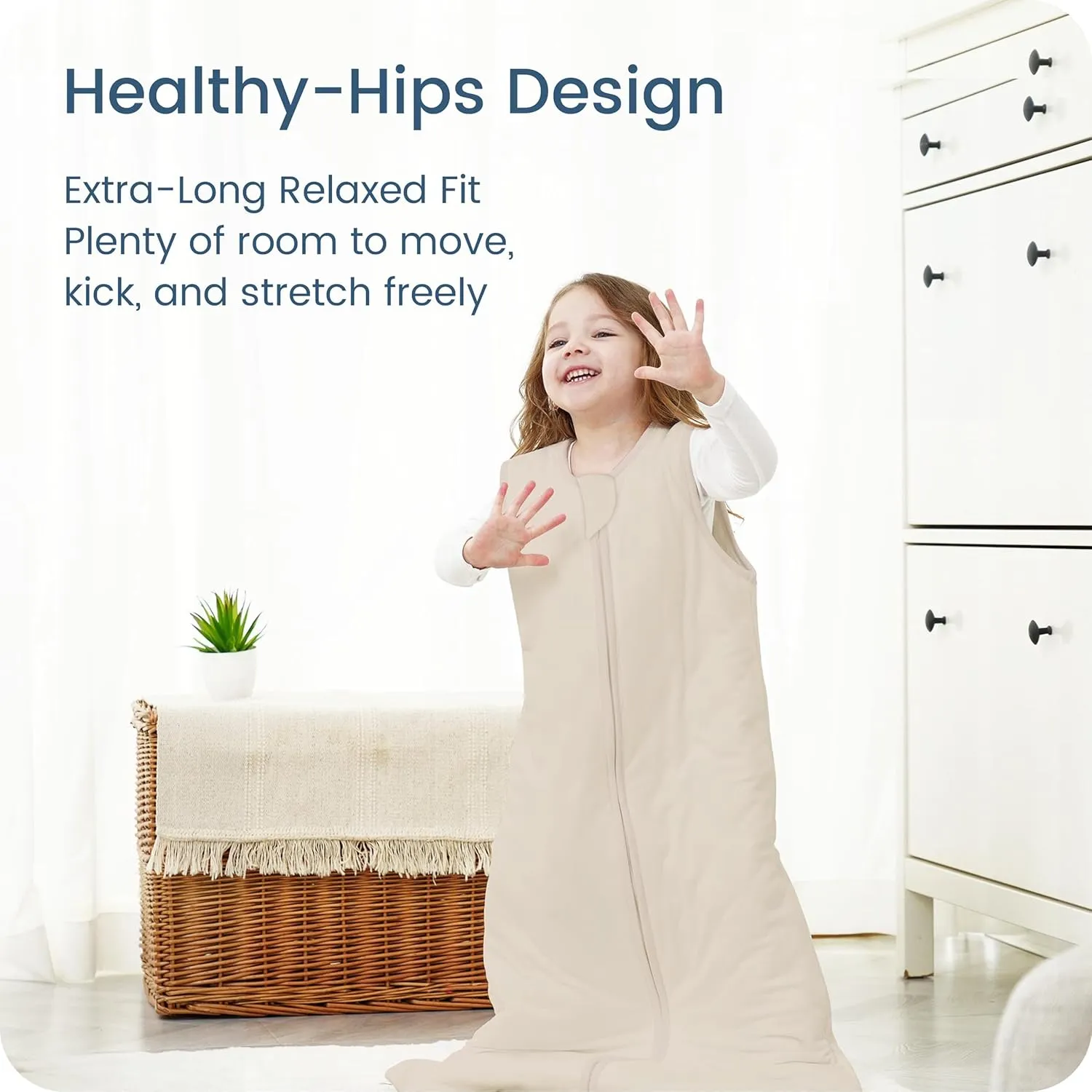 Toddler Sleep Sack 1.0 TOG, Wearable Blanket Baby Sleeping Bag with 2-Way Safe Zipper, Ultra Soft All Season Sleep Sacks