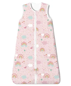 TotAha Rainbow Toddler Sleep Sack 1.0 TOG for 2T-3T-4T Girls, Buttery Soft Sleeping Sacks with 2-way Safe Zipper, Premium All Season Sleep Bag