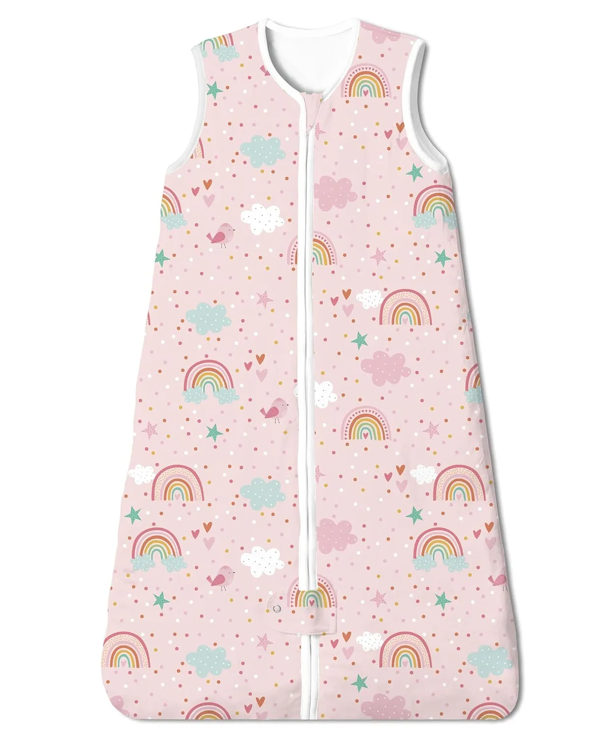 TotAha Rainbow Toddler Sleep Sack 1.0 TOG for 2T-3T-4T Girls, Buttery Soft Sleeping Sacks with 2-way Safe Zipper, Premium All Season Sleep Bag