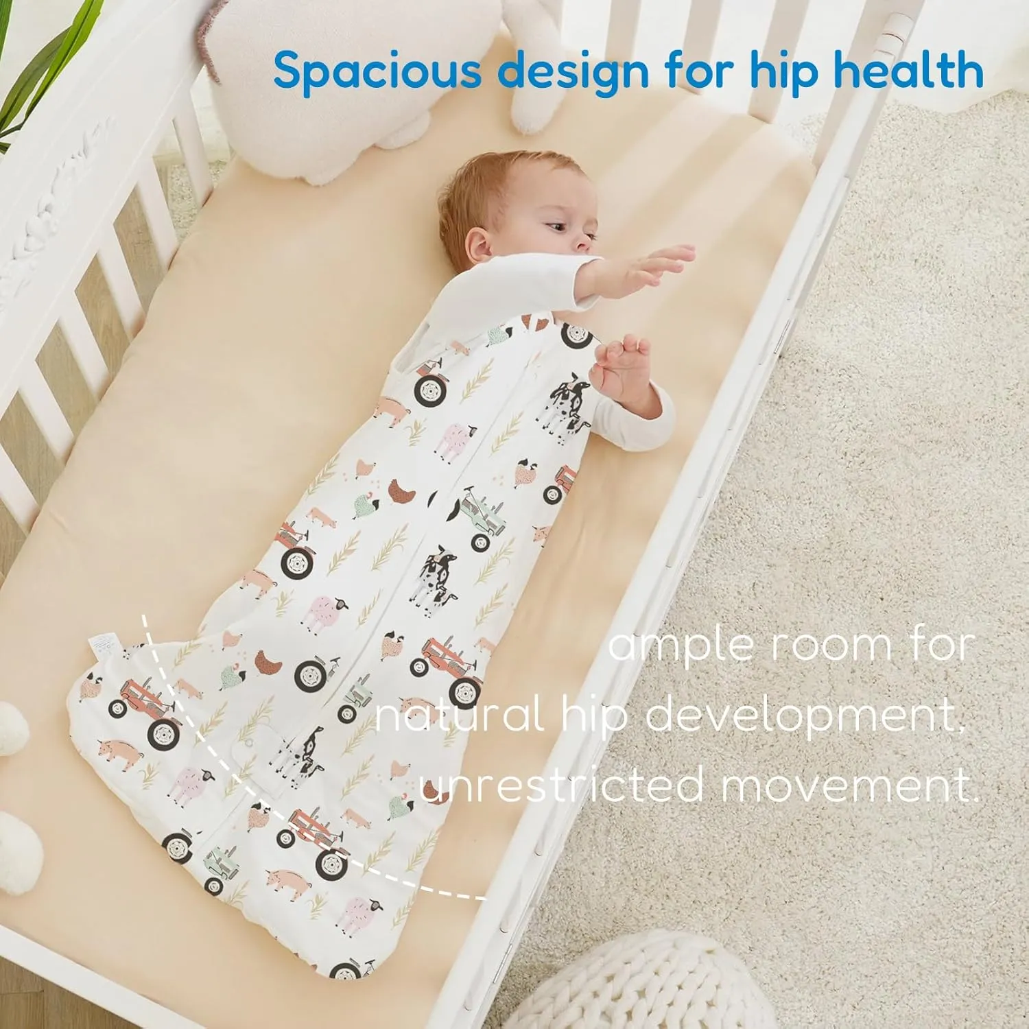 TotAha Sleep Sack 0-6 Months 1.0 TOG, Unisex Buttery Soft Sleeping Sacks with 2-Way Safe Zipper, Premium Winter Sleep Bag