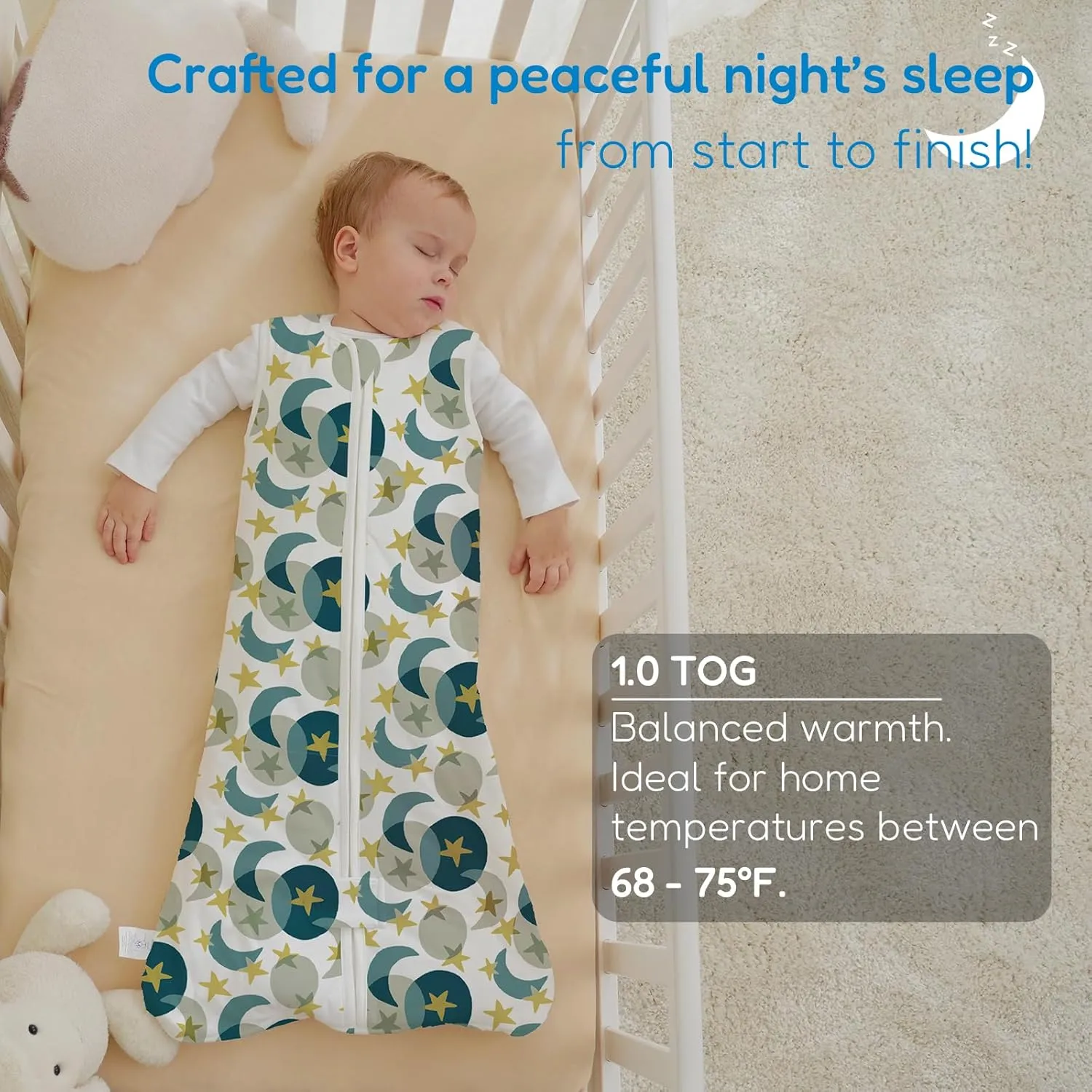 TotAha Sleep Sack 15-18-24 Months 1.0 TOG, Unisex Buttery Soft Sleeping Sacks with 2-way Safe Zipper, Premium Winter Sleep Bag