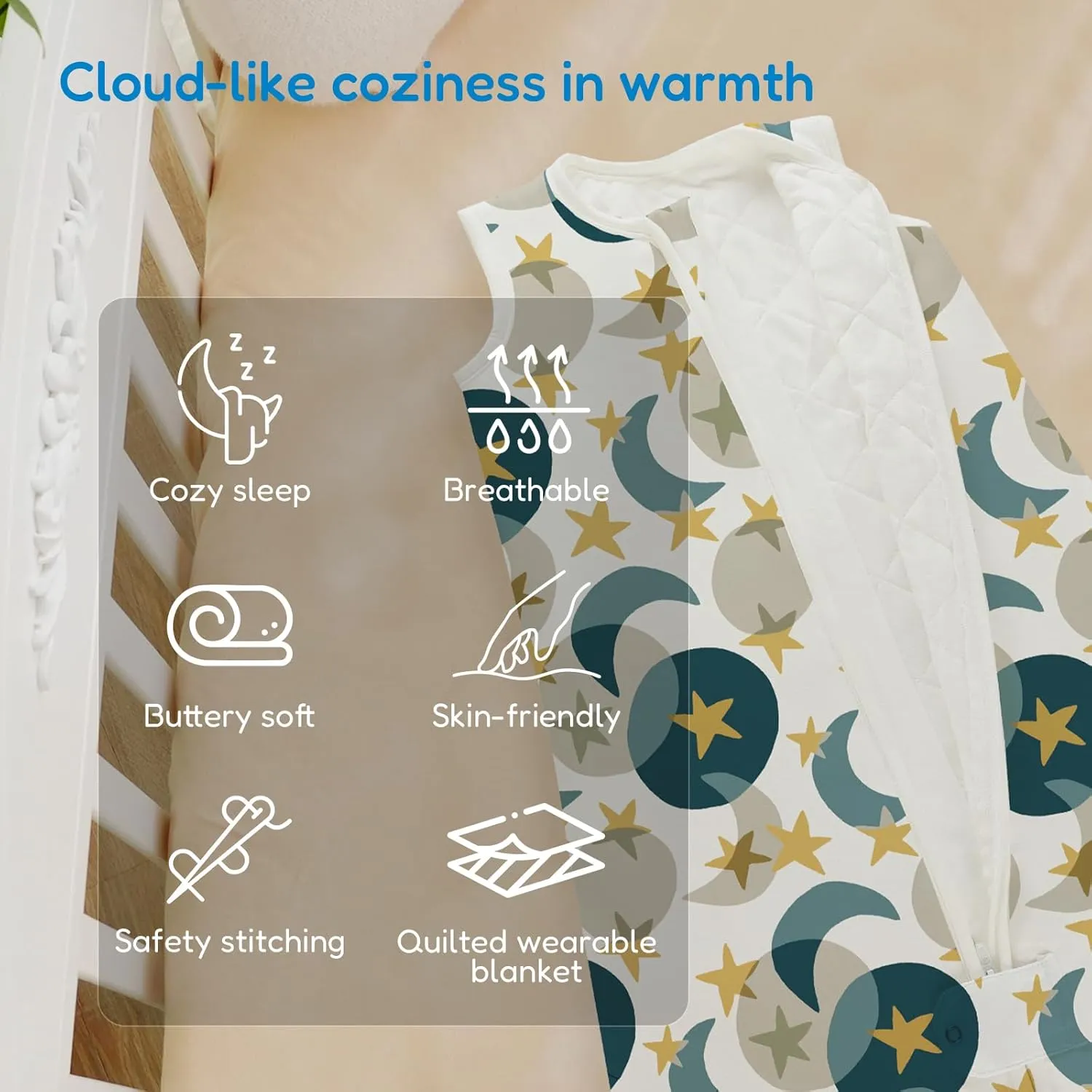 TotAha Sleep Sack 15-18-24 Months 1.0 TOG, Unisex Buttery Soft Sleeping Sacks with 2-way Safe Zipper, Premium Winter Sleep Bag