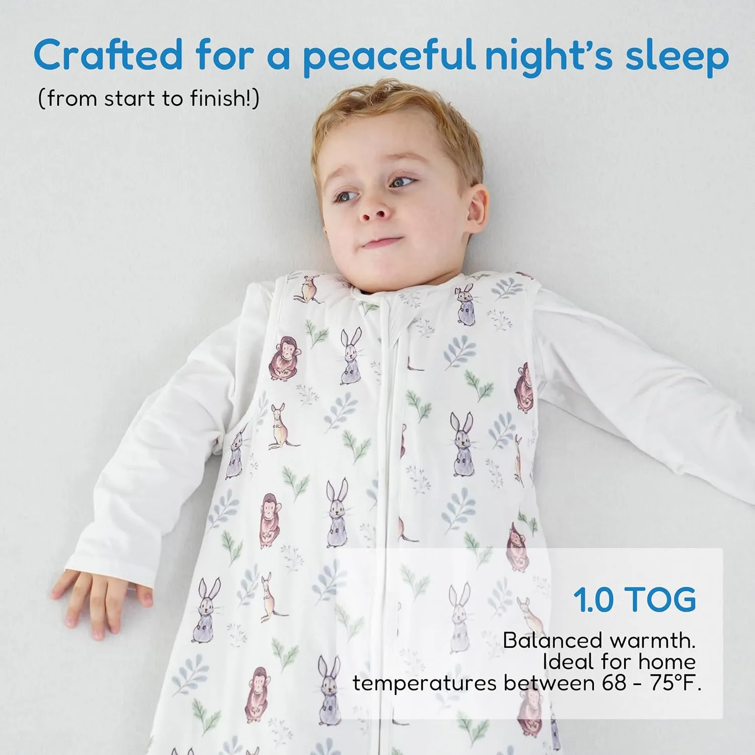 TotAha Toddler Quilted Sleep Sack 1.0 TOG for 2T-3T-4T, Soft Warm Wearable Blanket Baby Sleep Bag with 2-Way Safe Zippers,Premium Winter Extra Large Sleeping Sacks