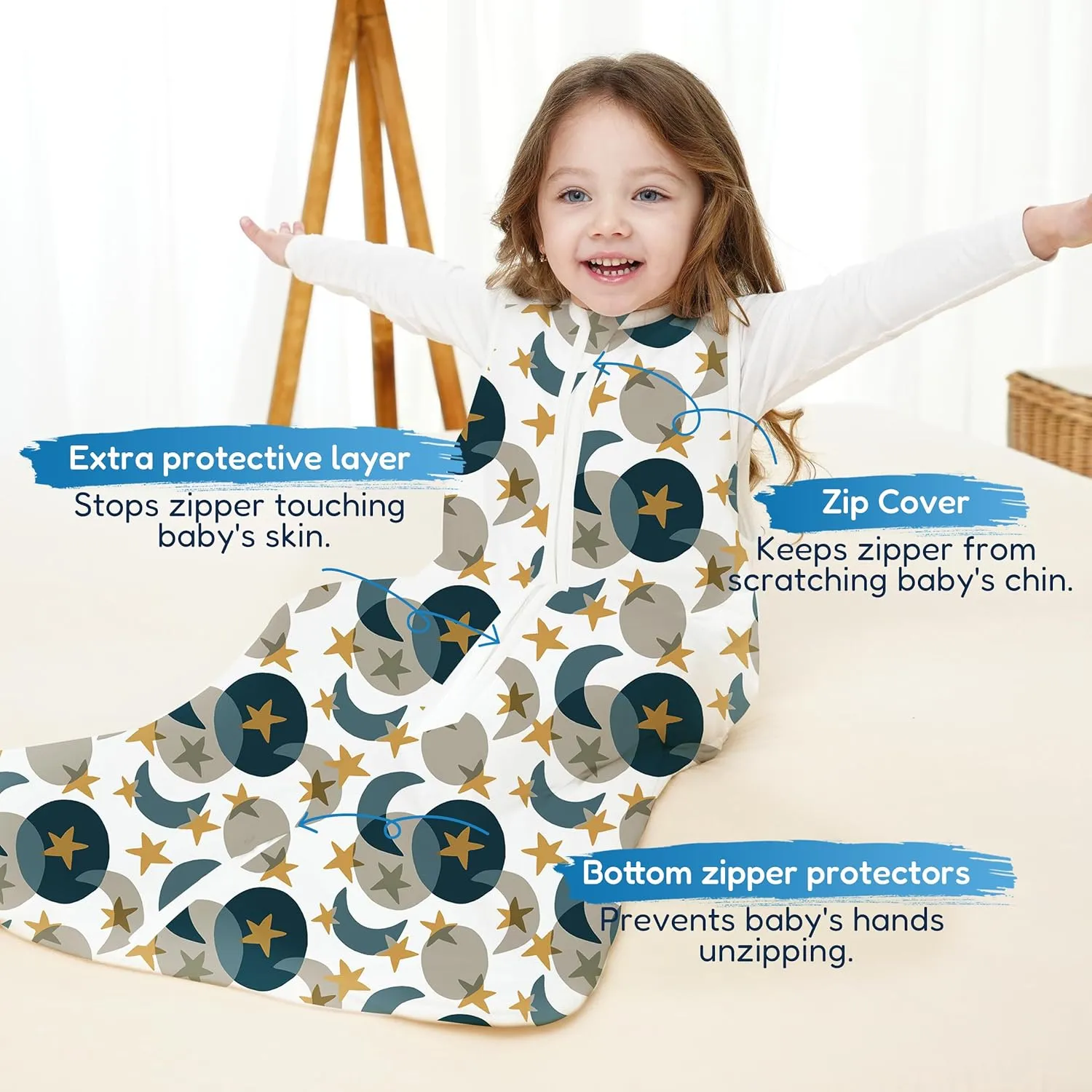 TotAha Toddler Sleep Sack 1.0 TOG for 2T-3T-4T, Unisex Buttery Soft Sleeping Sacks with 2-way Safe Zipper, Premium All Season Sleep Bag