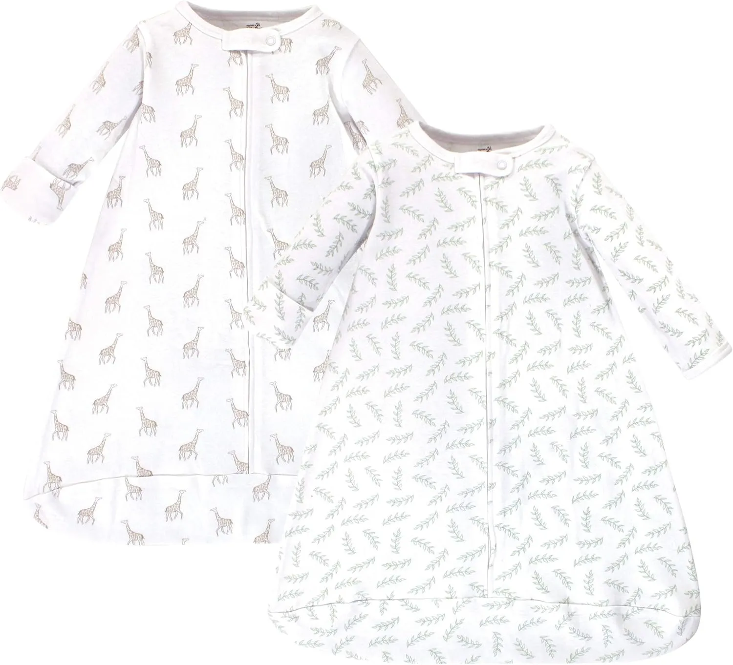 Touched by Nature Unisex Baby Organic Cotton Long-Sleeve Wearable Sleeping Bag, Sack, Blanket, Little Giraffe, 3-9 Months