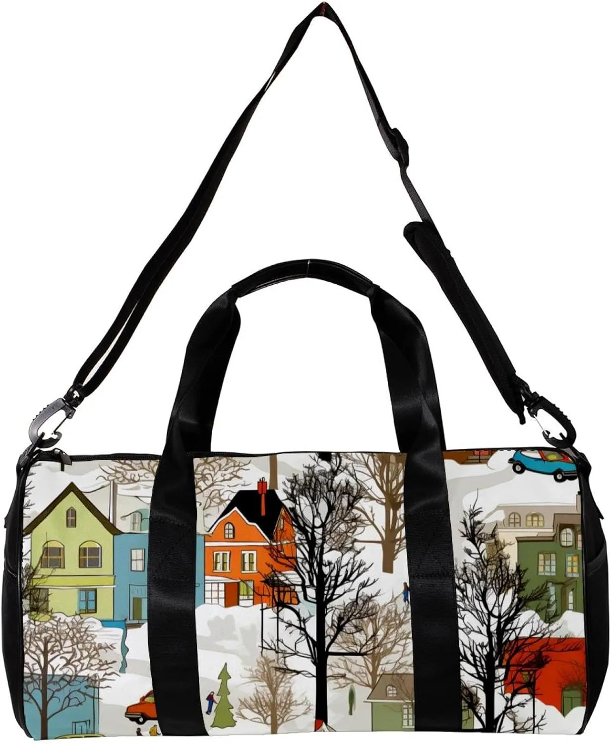 Travel Bag,Mens Gym Bag,Womens Gym Bag,Bright Houses Tree,Sports Bag