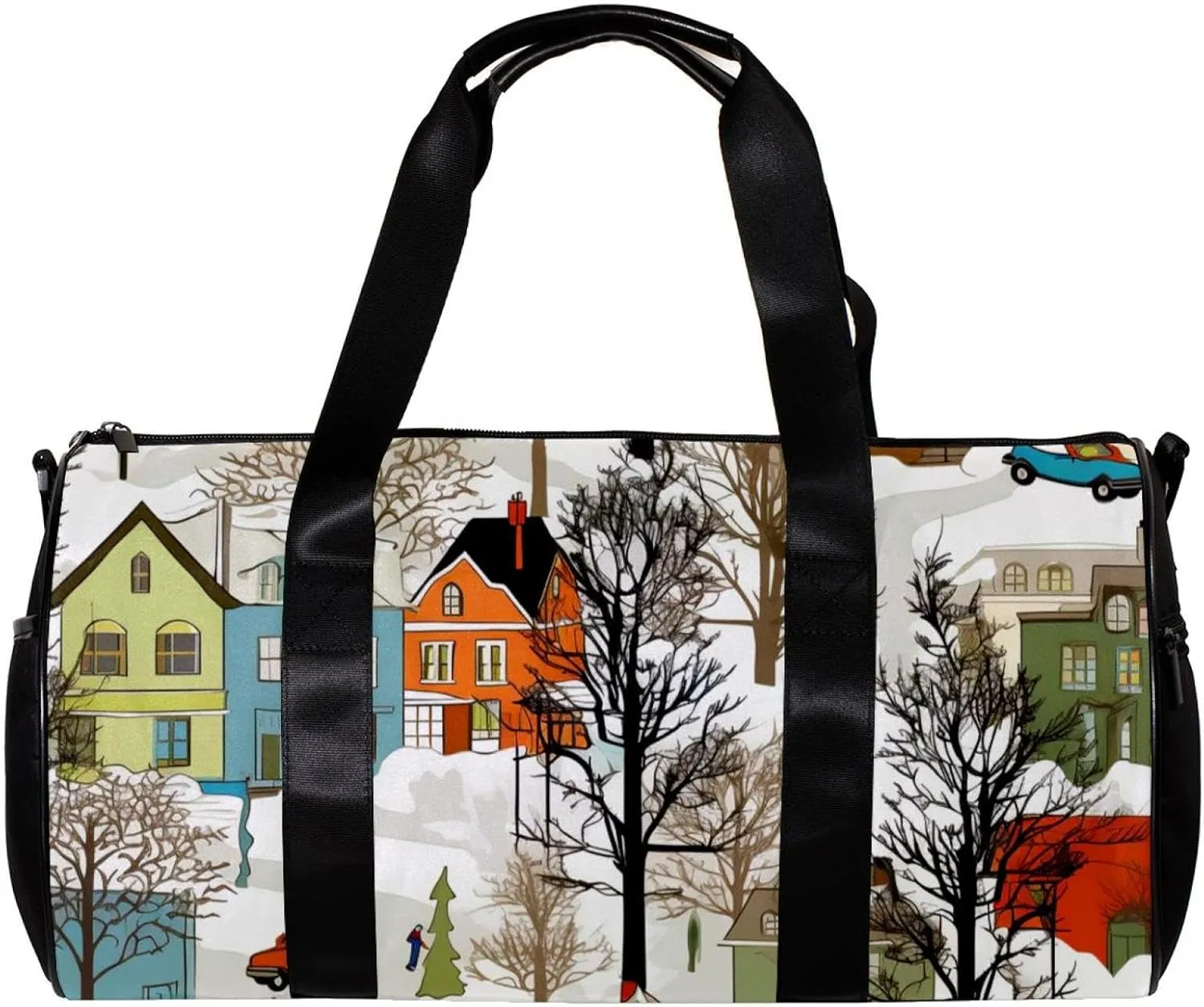 Travel Bag,Mens Gym Bag,Womens Gym Bag,Bright Houses Tree,Sports Bag
