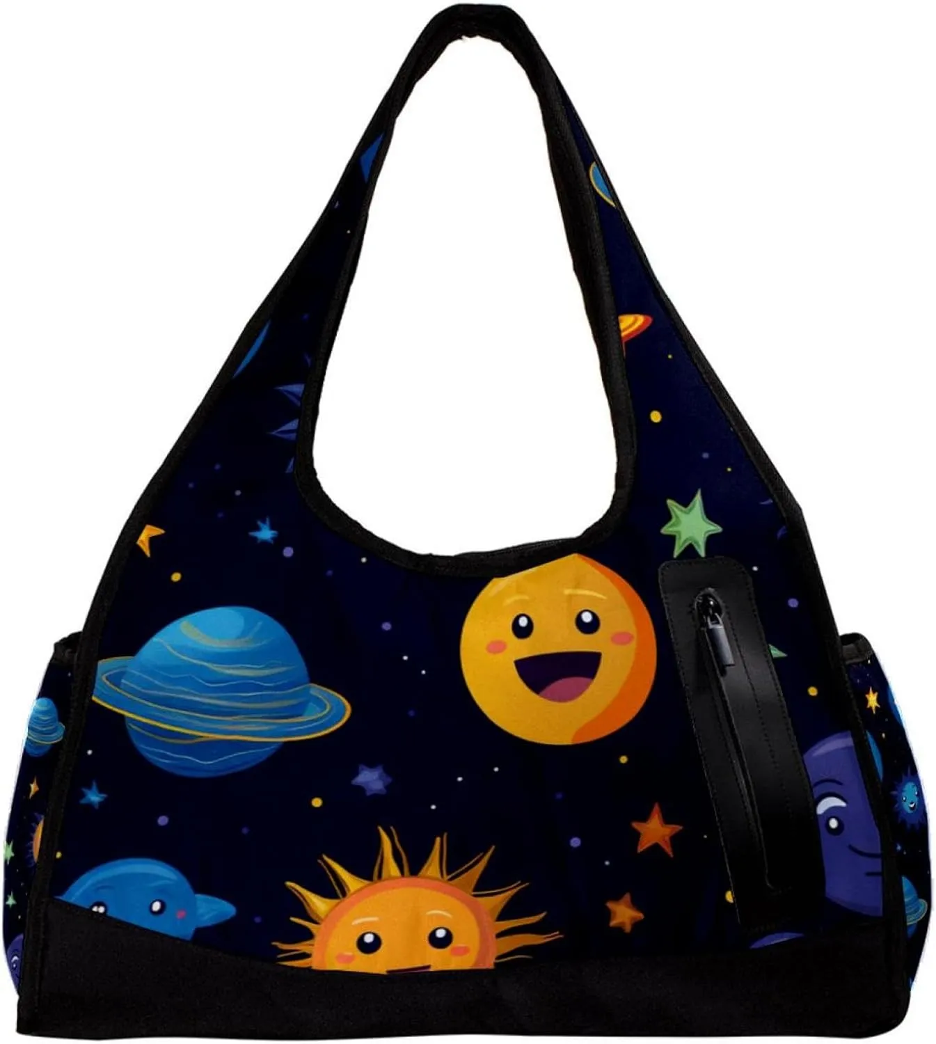 Travel Bag,Mens Gym Bag,Womens Gym Bag,Cartoon Space Planets,Sports Bag