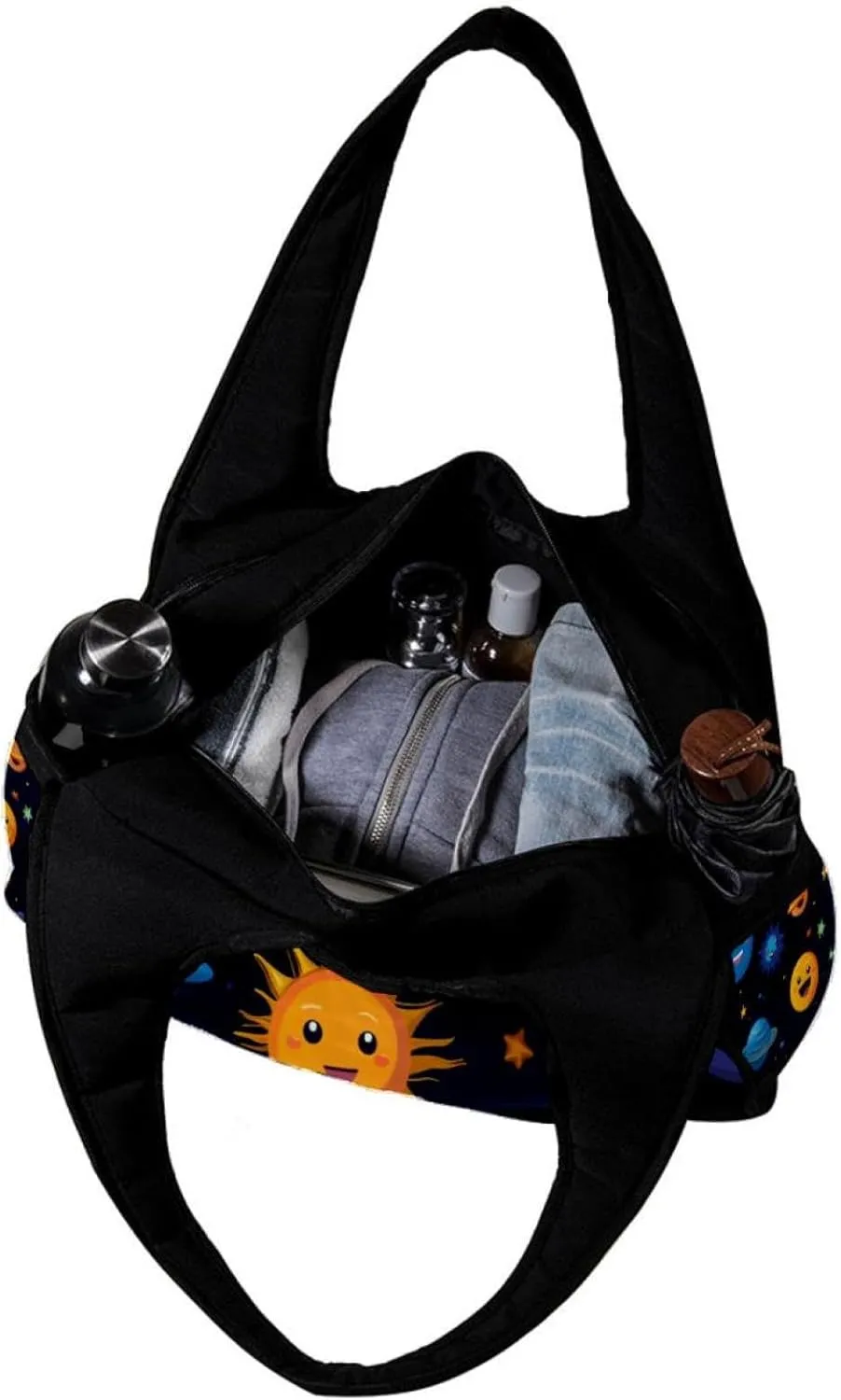 Travel Bag,Mens Gym Bag,Womens Gym Bag,Cartoon Space Planets,Sports Bag