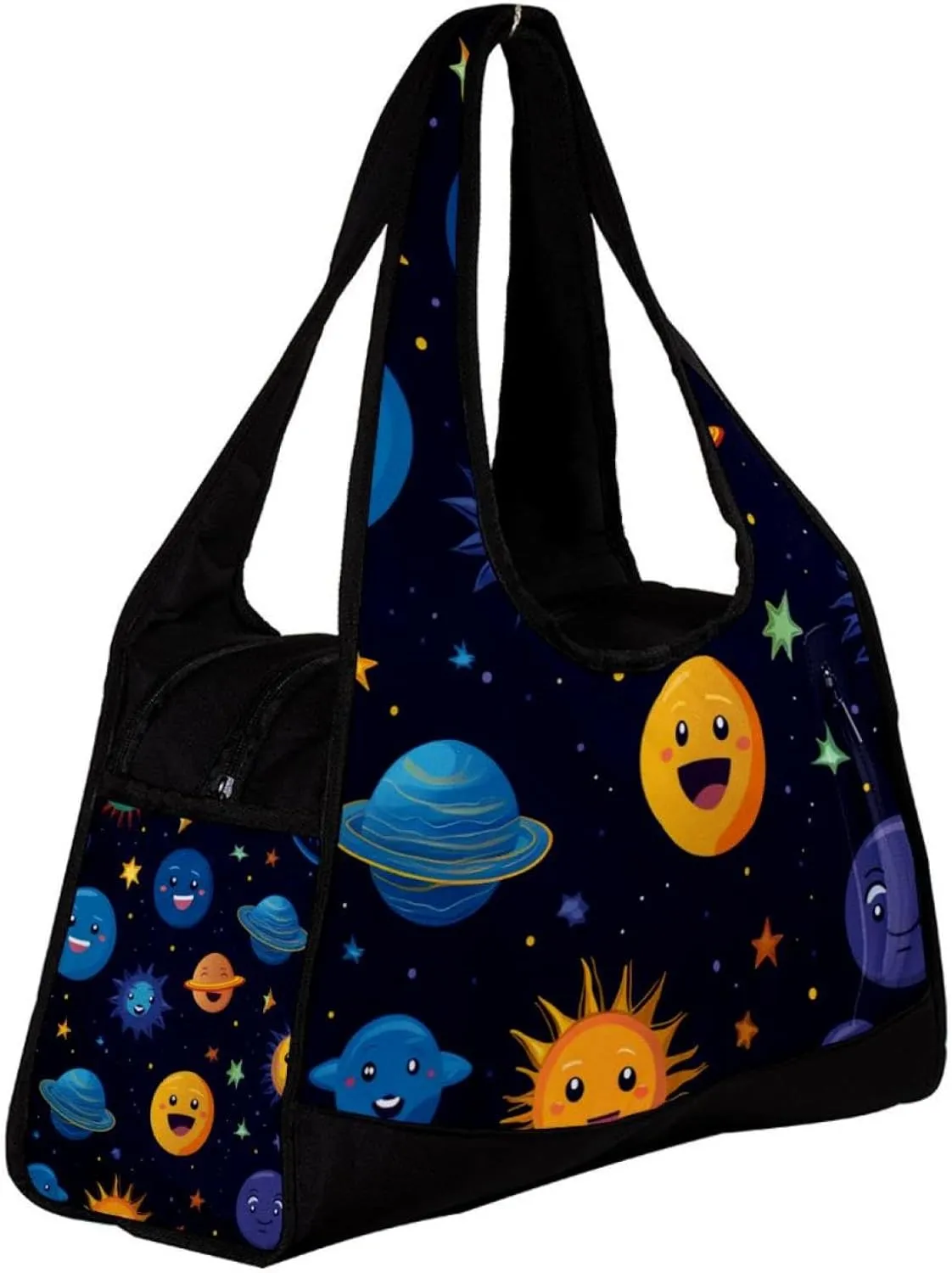 Travel Bag,Mens Gym Bag,Womens Gym Bag,Cartoon Space Planets,Sports Bag