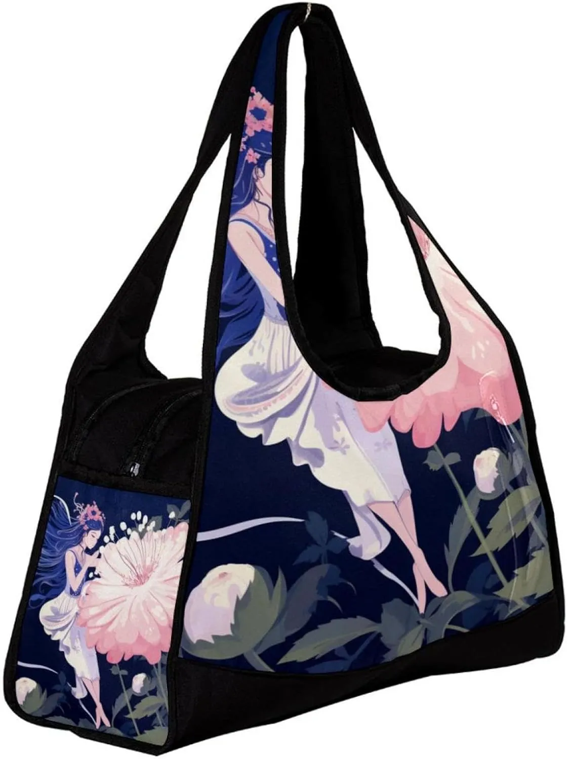 Travel Bag,Mens Gym Bag,Womens Gym Bag,Fantasy Flower Flower Girl,Sports Bag