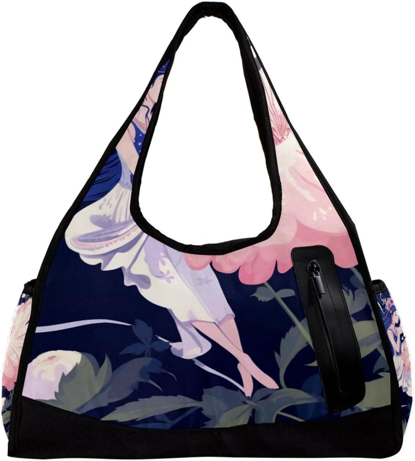 Travel Bag,Mens Gym Bag,Womens Gym Bag,Fantasy Flower Flower Girl,Sports Bag
