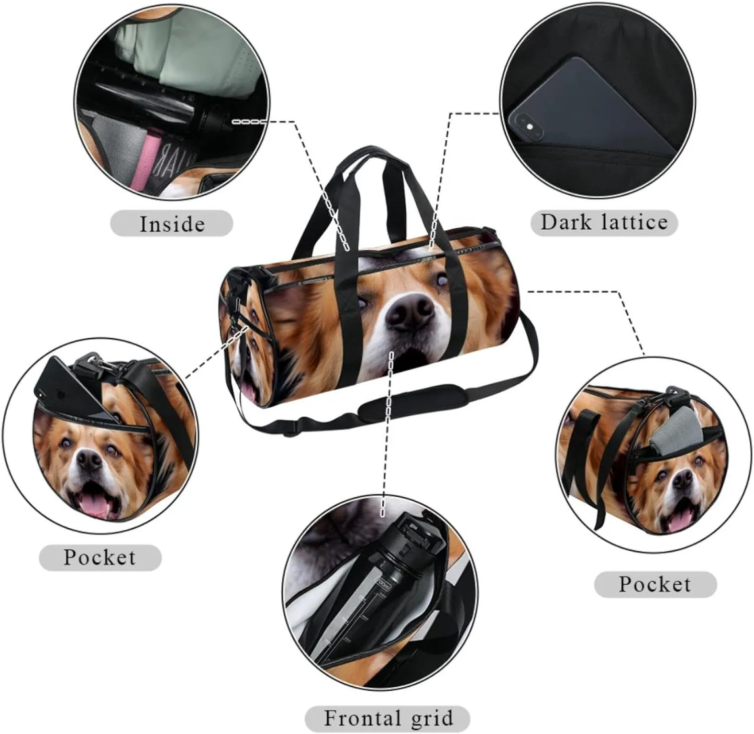 Travel Bag,Mens Gym Bag,Womens Gym Bag,French Bulldog,Sports Bag