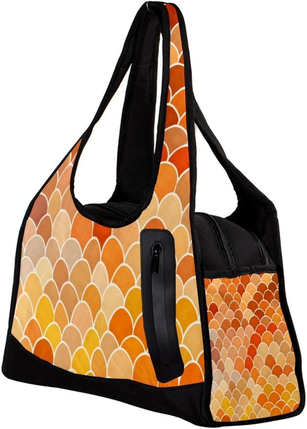 Travel Bag,Mens Gym Bag,Womens Gym Bag,Scale Orange Mermaid Ocean,Sports Bag