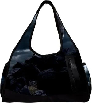 Travel Bag,Mens Gym Bag,Womens Gym Bag,Wolf Moon Galaxy,Sports Bag