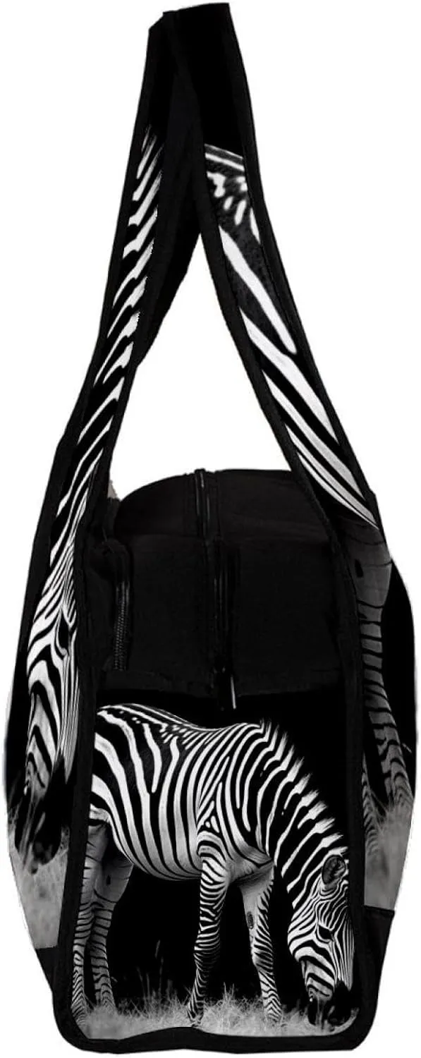 Travel Bag,Mens Gym Bag,Womens Gym Bag,Zebra Black White Walk,Sports Bag