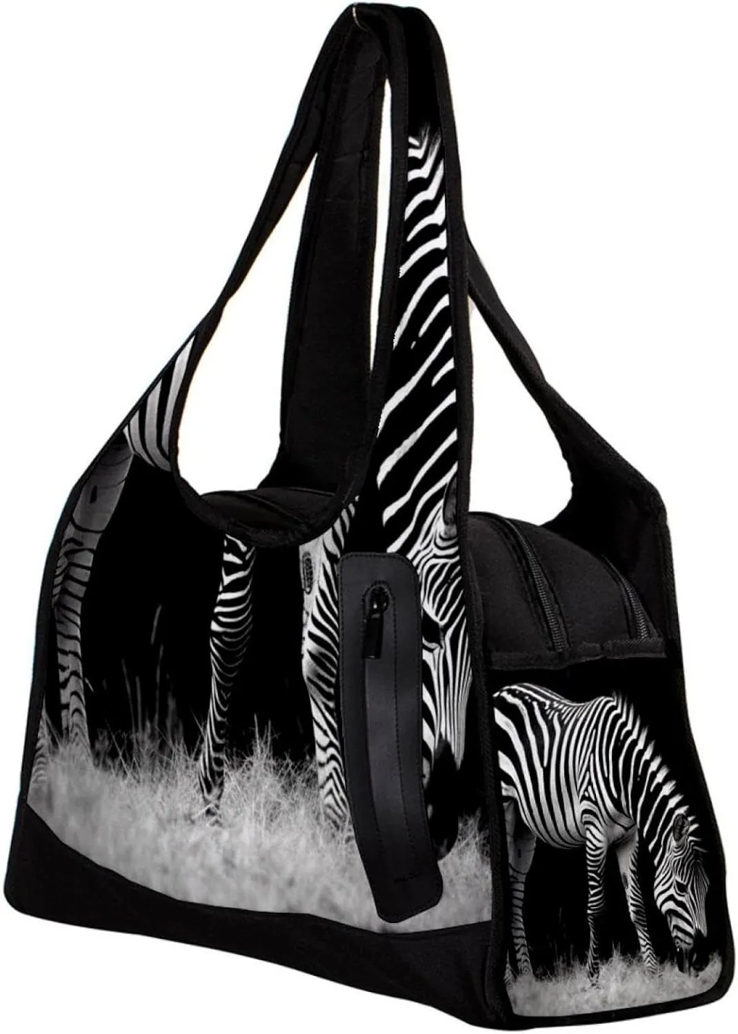 Travel Bag,Mens Gym Bag,Womens Gym Bag,Zebra Black White Walk,Sports Bag