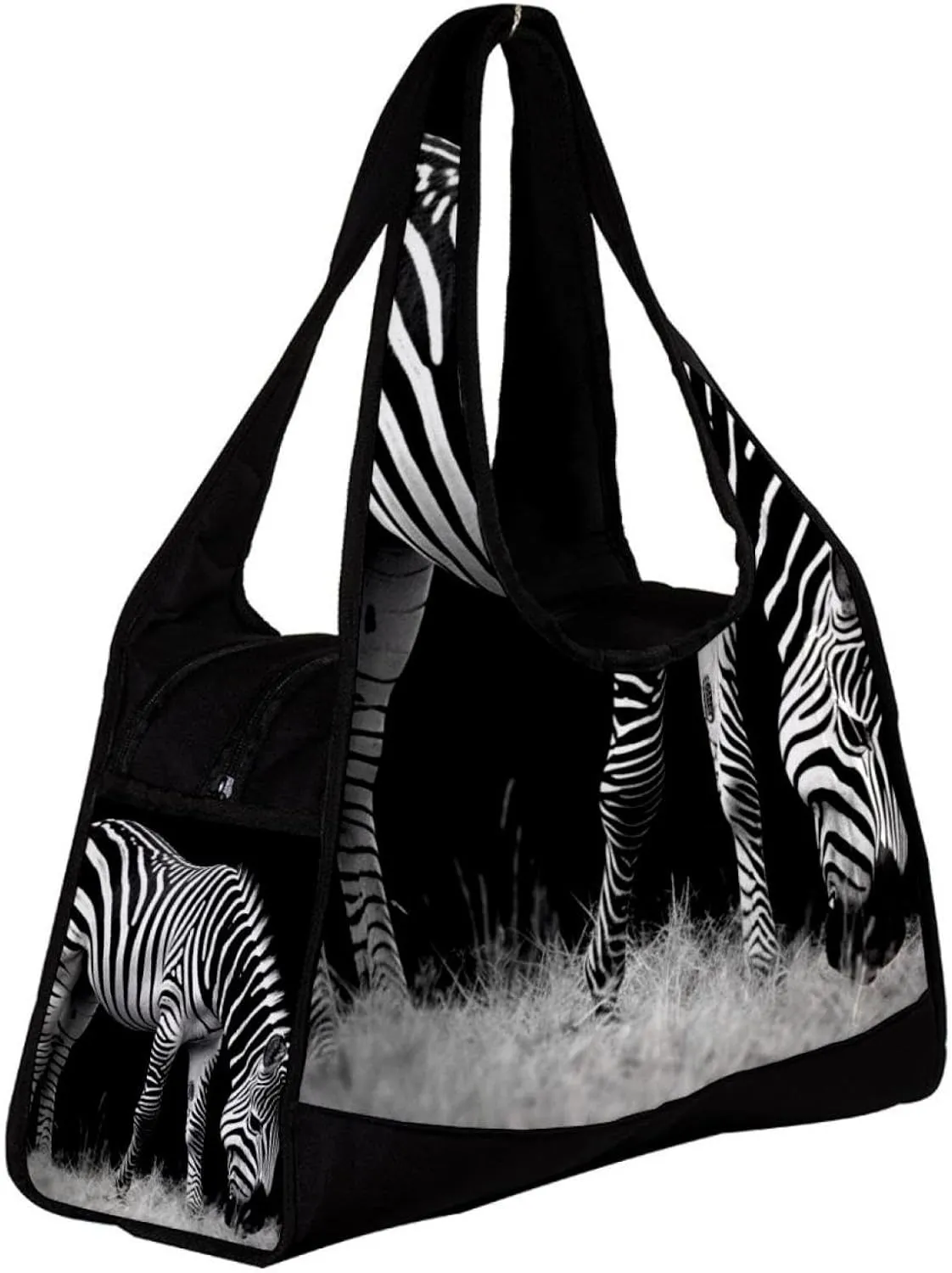 Travel Bag,Mens Gym Bag,Womens Gym Bag,Zebra Black White Walk,Sports Bag