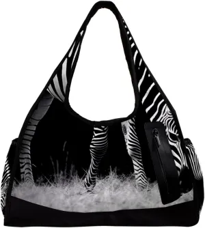 Travel Bag,Mens Gym Bag,Womens Gym Bag,Zebra Black White Walk,Sports Bag