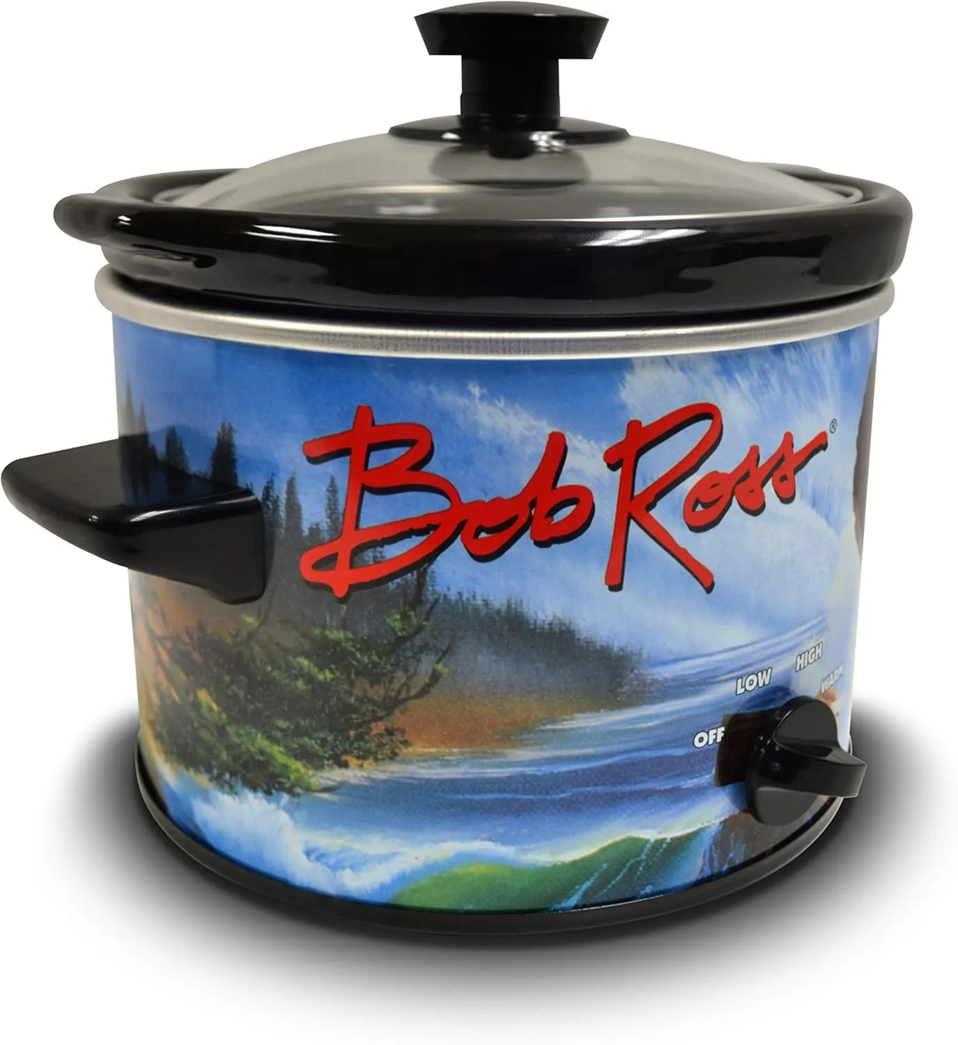 Uncanny Brands Bob Ross 2 Quart Slow Cooker- Happy Little Tree Appliance