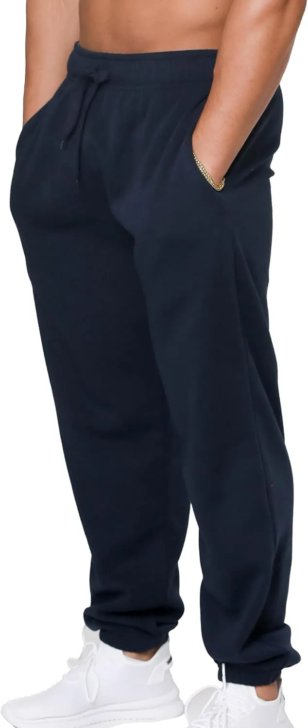 UNIQUE STYLES ASFOOR Elastic Bottom Baggy Sweatpants for Men, Workout Fleece Sweat Pants with Pockets