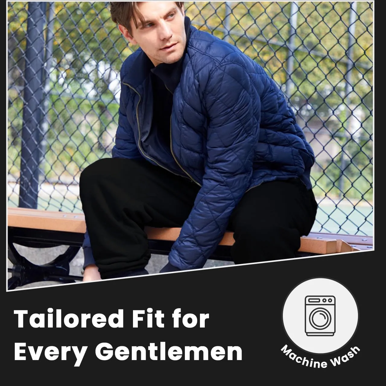 UNIQUE STYLES ASFOOR Elastic Bottom Baggy Sweatpants for Men, Workout Fleece Sweat Pants with Pockets