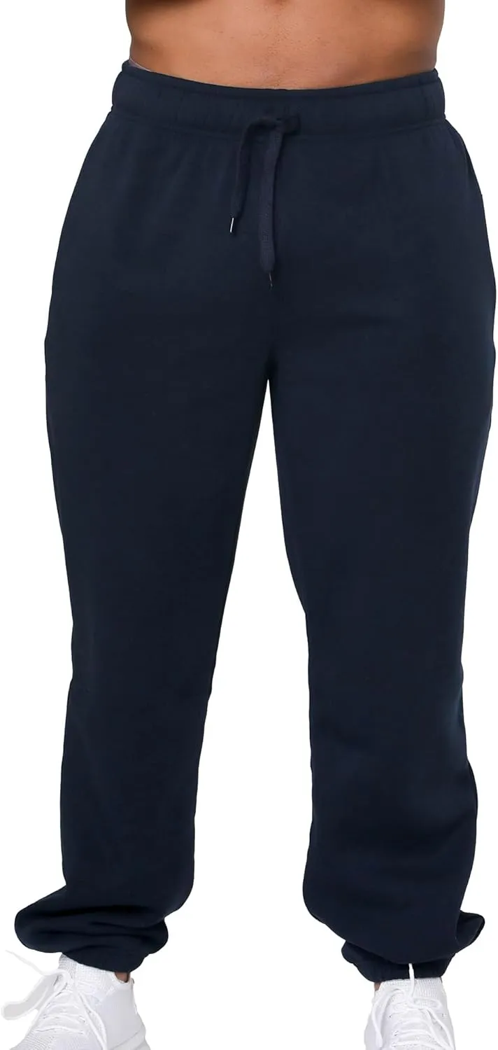 UNIQUE STYLES ASFOOR Elastic Bottom Baggy Sweatpants for Men, Workout Fleece Sweat Pants with Pockets
