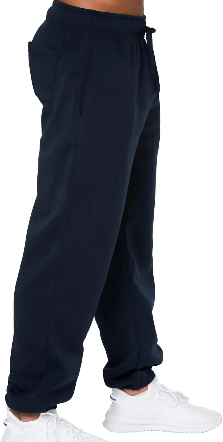 UNIQUE STYLES ASFOOR Elastic Bottom Baggy Sweatpants for Men, Workout Fleece Sweat Pants with Pockets